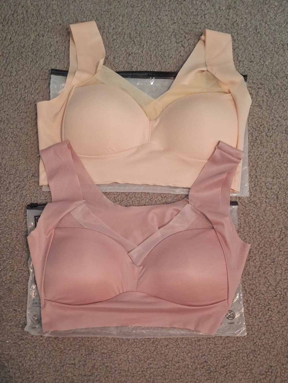 Seamless Padded Comfort Bra - Light Pink / Blush